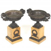 PAIR OF NEOCLASSICAL PATINATED