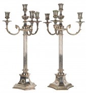PAIR OF NEOCLASSICAL SILVER-PL