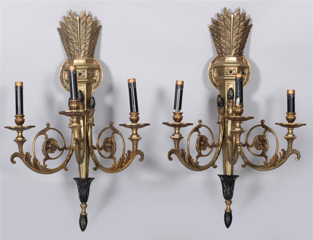 PAIR OF NEOCLASSICAL STYLE BLACK