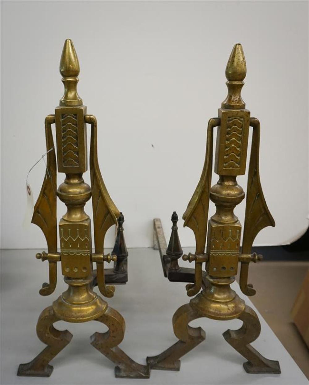 PAIR OF NEOCLASSICAL STYLE BRASS