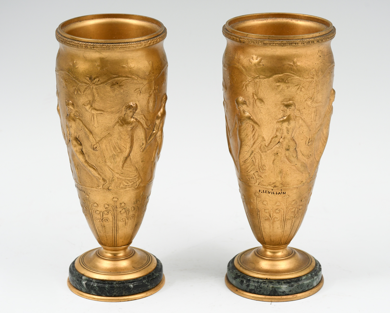 PAIR OF NEOCLASSICAL STYLE BRONZE