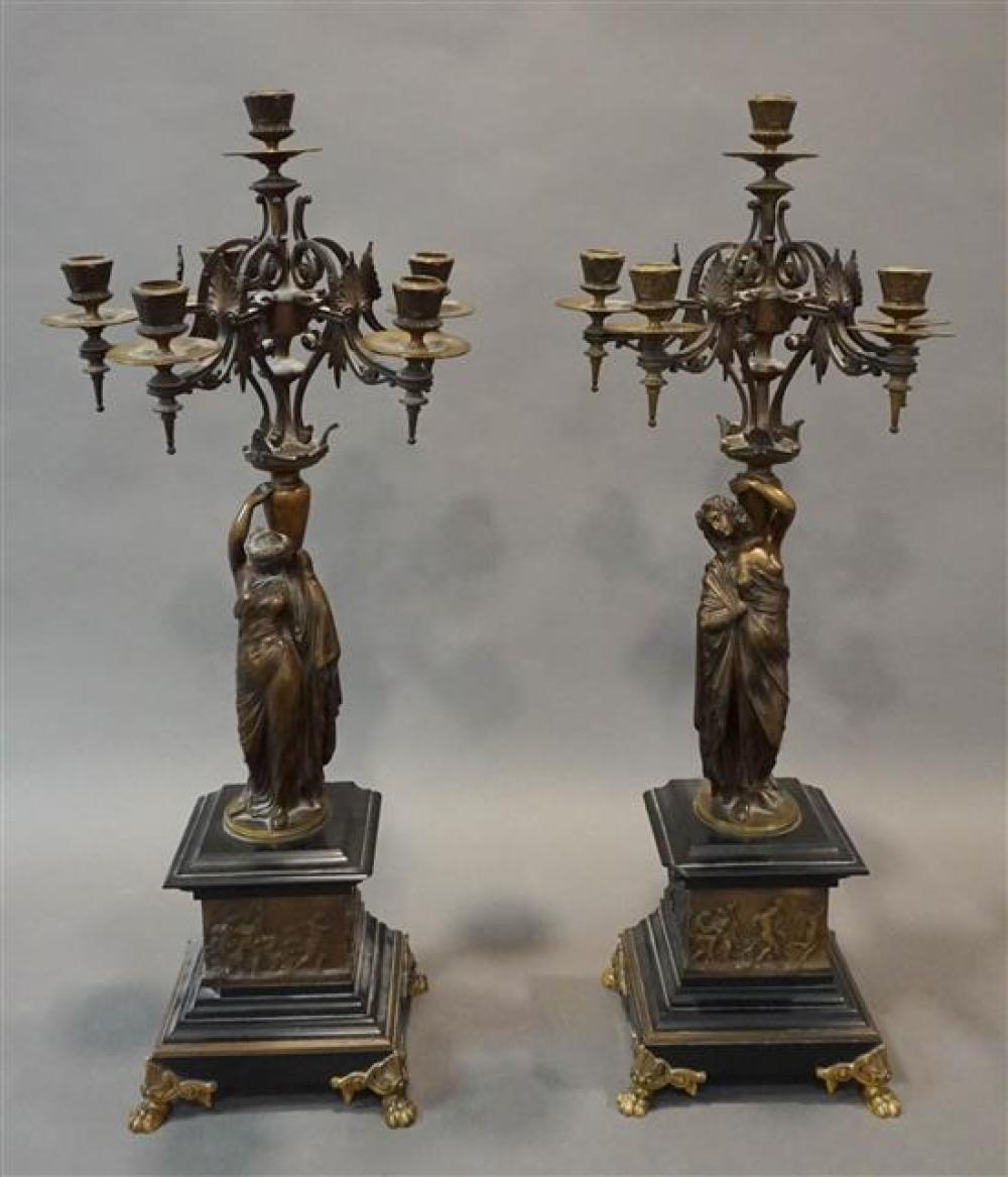 PAIR OF NEOCLASSICAL STYLE BRONZE