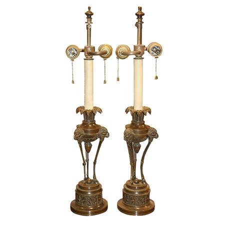Pair of Neoclassical Style Bronze