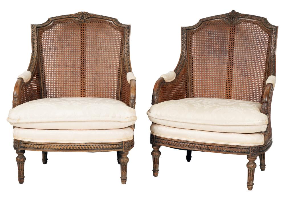 PAIR OF NEOCLASSICAL-STYLE CANED