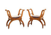 PAIR OF NEOCLASSICAL STYLE CUR