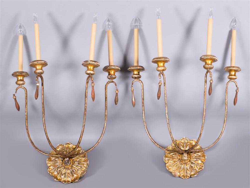 PAIR OF NEOCLASSICAL STYLE GILTWOOD