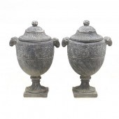 PAIR OF NEOCLASSICAL STYLE LID