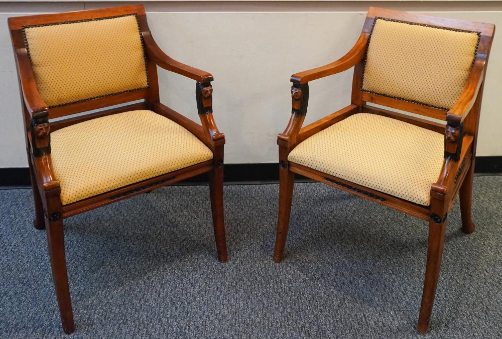 PAIR OF NEOCLASSICAL STYLE MAHOGANY