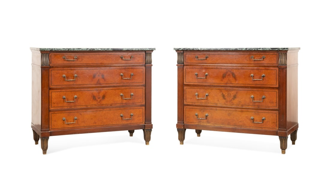 PAIR OF NEOCLASSICAL STYLE MARBLE