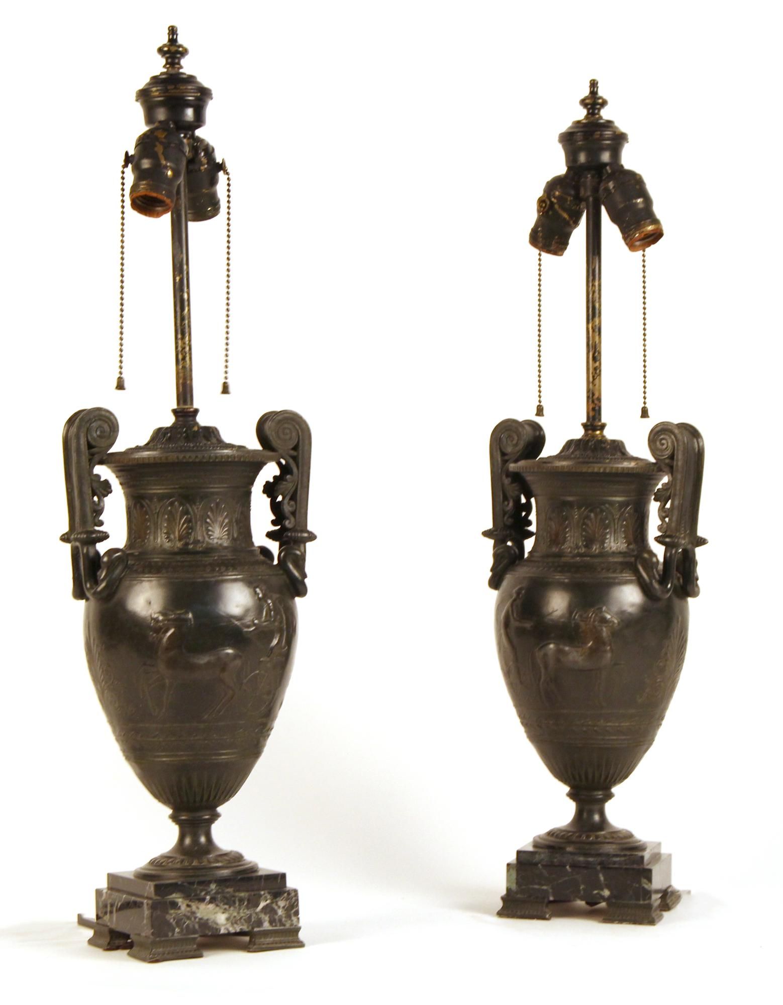 PAIR OF NEOCLASSICAL STYLE METAL