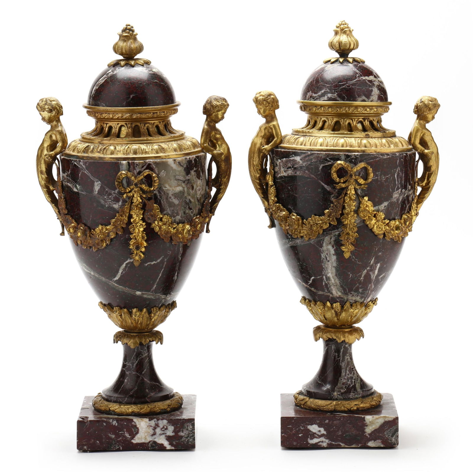 PAIR OF NEOCLASSICAL STYLE ORMOLU