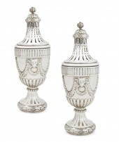 PAIR OF NEOCLASSICAL STYLE SIL