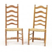 PAIR OF NEW ENGLAND MAPLE LADD