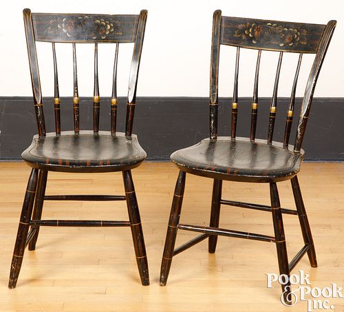 PAIR OF NEW ENGLAND PAINTED RODBACK