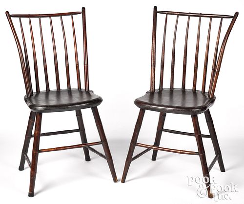 PAIR OF NEW ENGLAND RODBACK WINDSOR