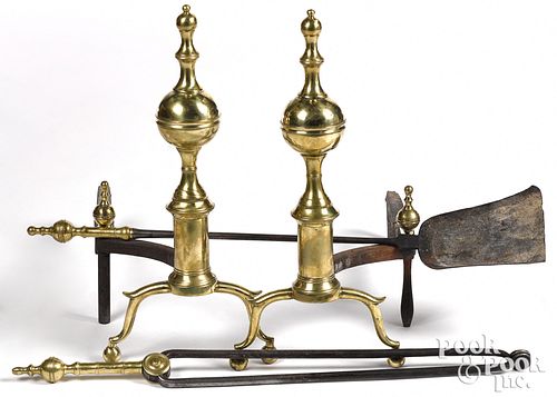 PAIR OF NEW YORK FEDERAL BRASS