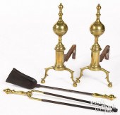 PAIR OF NEW YORK FEDERAL BRASS