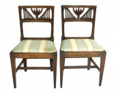 PAIR OF NICELY CARVED SIDE CHA
