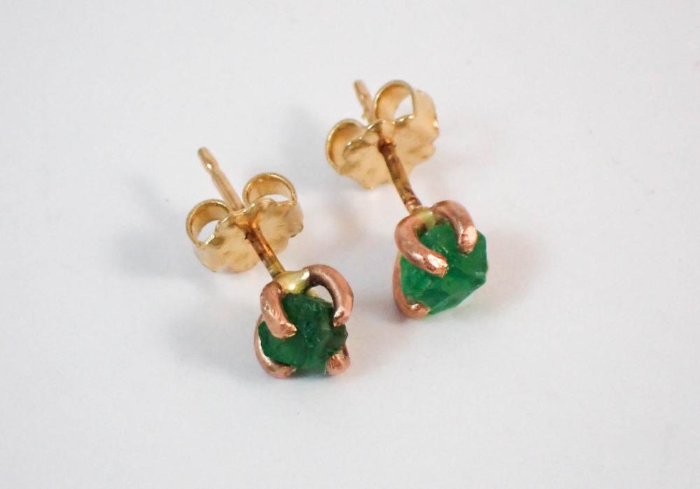 PAIR OF NICOLE RIMEDIO EMERALD