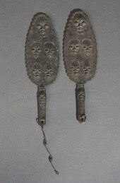 PAIR OF NIGERIAN METAL FETISHE