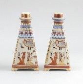 PAIR OF NIPPON PORCELAIN CANDL