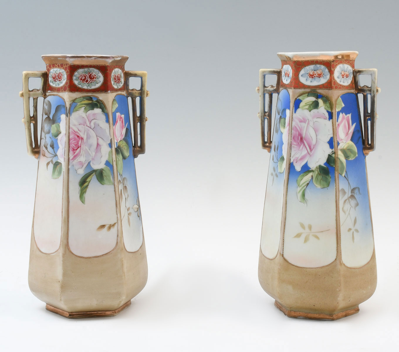 PAIR OF NIPPON PORCELAIN