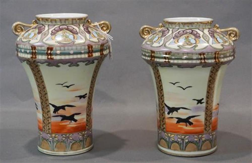 PAIR OF NIPPON PORCELAIN