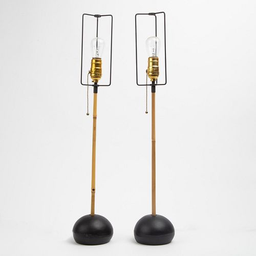 PAIR OF NOGUCHI AKARI BAMBOO