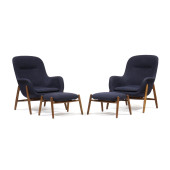 PAIR OF  NORA  LOUNGE CHAIRS A
