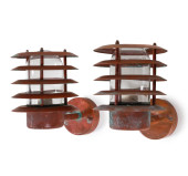 PAIR OF NORDLUX COPPER OUTDOOR