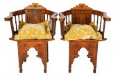 PAIR OF NORTH AFRICAN ARMCHAIR