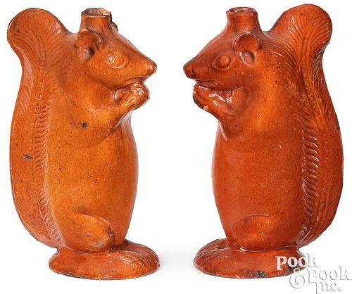 PAIR OF NORTH CAROLINA REDWARE