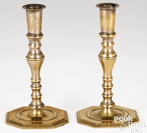 PAIR OF NORTHERN EUROPEAN BRASS