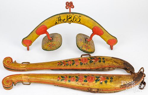 PAIR OF NORWEGIAN PAINTED HORSE