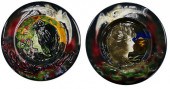 PAIR OF NOUVEAU MUCHA LADY CIC