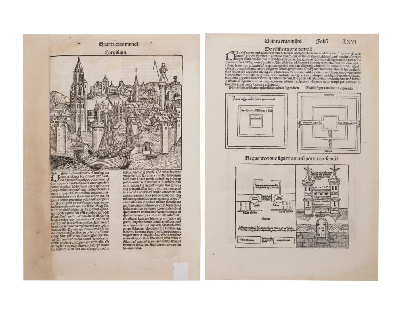 PAIR OF NUREMBERG CHRONICLE