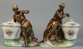 PAIR OF NYMPHENBURG BLACKAMOOR