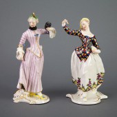Pair of Nymphenburg Comedia de