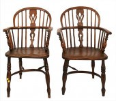 PAIR OF OAK ENGLISH CHAIRSPair