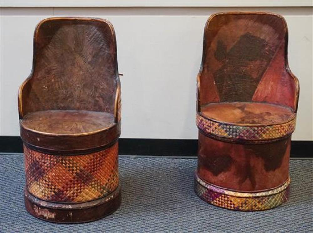 PAIR OF OCEANIC LEATHER AND SPLIT