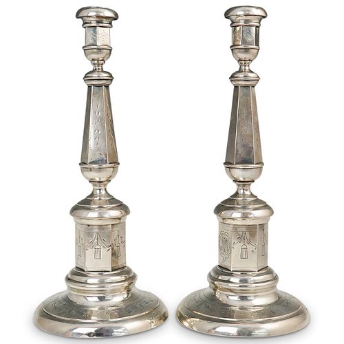 PAIR OF OF ANTIQUE ENGLISH STERLING