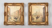PAIR OF OIL ON CANVAS VENETIAN