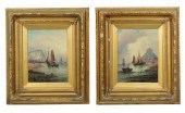 PAIR OF OIL ON CANVAS SEASCAPE