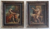 Pair of Oil on Copper Old Test