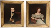 PAIR OF OILS ON PANEL PORTRAIT