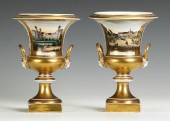Pair of Old Paris Mantle Vases
