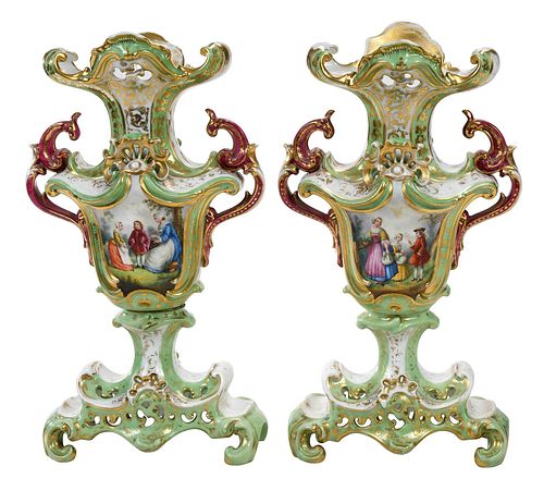 PAIR OF OLD PARIS PORCELAIN