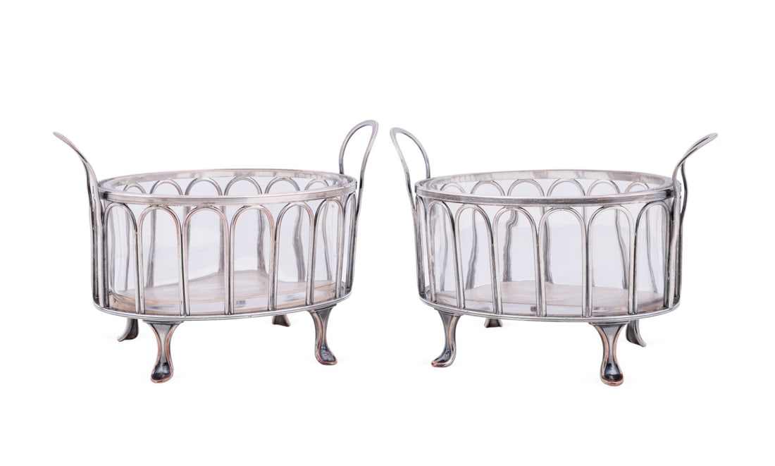 PAIR OF OLD SHEFFIELD PLATE