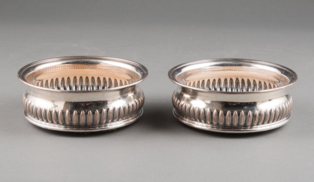 PAIR OF OLD SHEFFIELD PLATE WINE