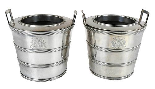 PAIR OF OLD SHEFFIELD PLATE WINE